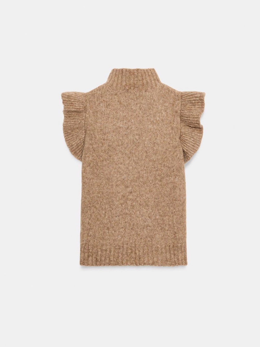 ZARA Wool Vest with Ruffles - Picture 6 of 9